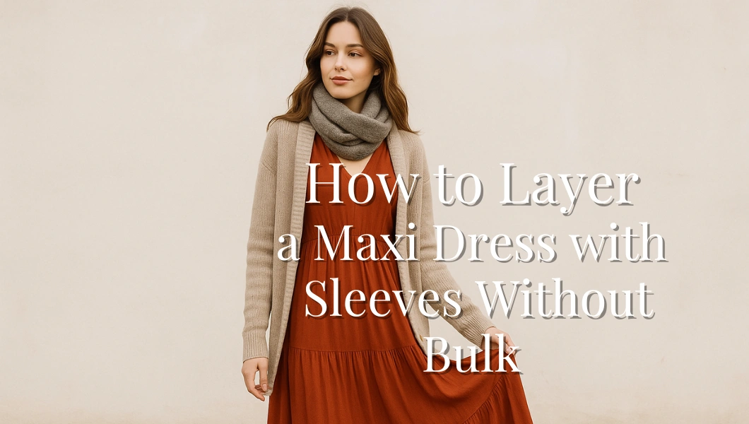 How to Layer a Maxi Dress with Sleeves Without Bulk