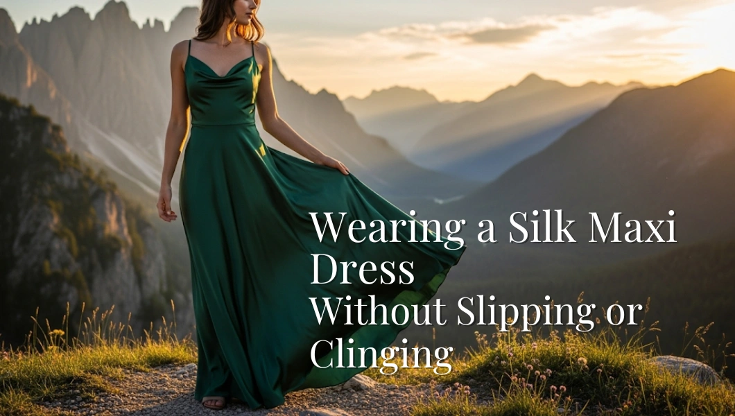 Wearing a Silk Maxi Dress Without Slipping or Clinging