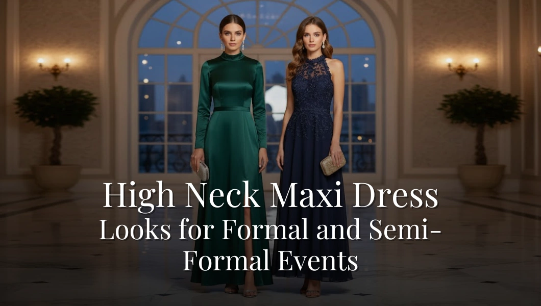 High Neck Maxi Dress Looks for Formal and Semi-Formal Events