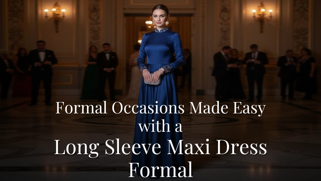 Long Sleeve Maxi Dress Formal Featured Post