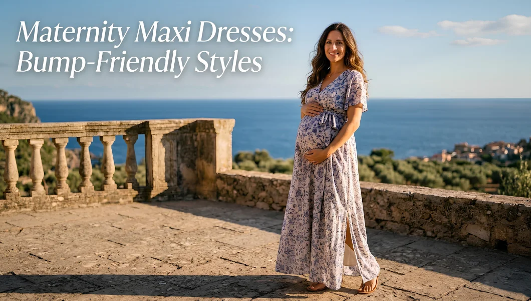 Maternity maxi dresses: bump-friendly styles for every trimester